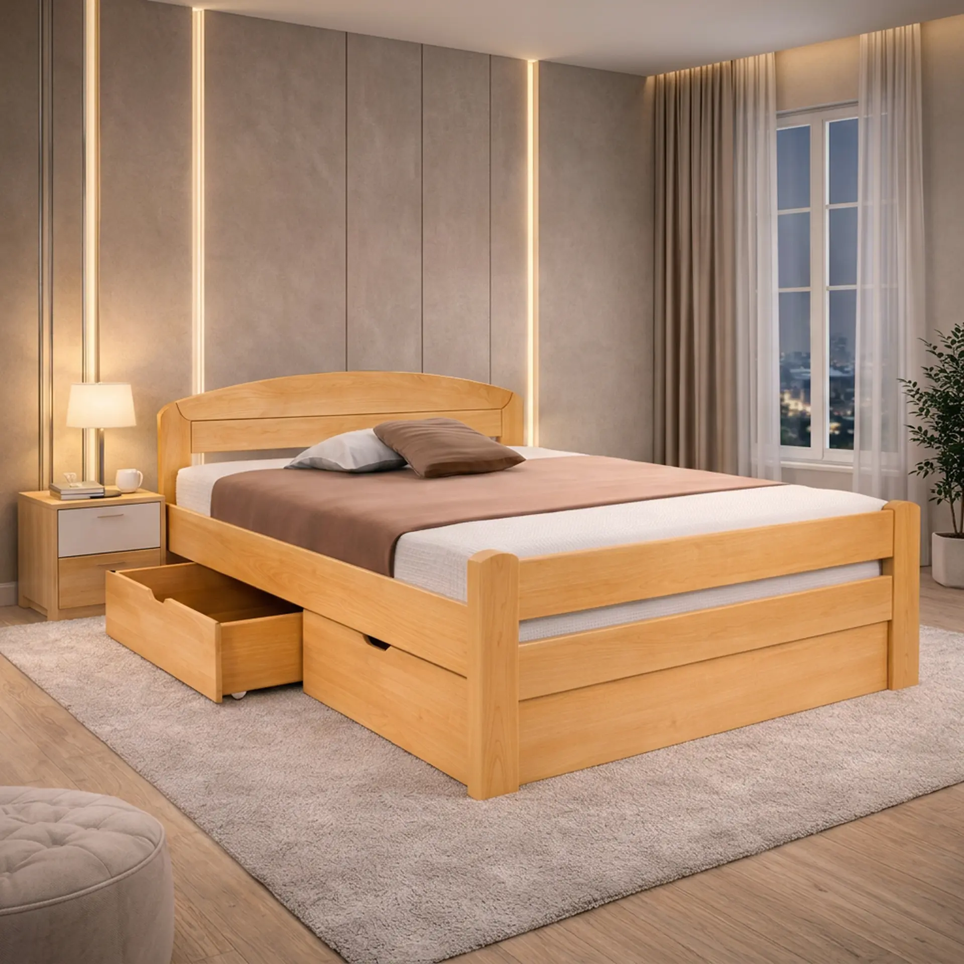 K5 bračni krevet sa fiokama